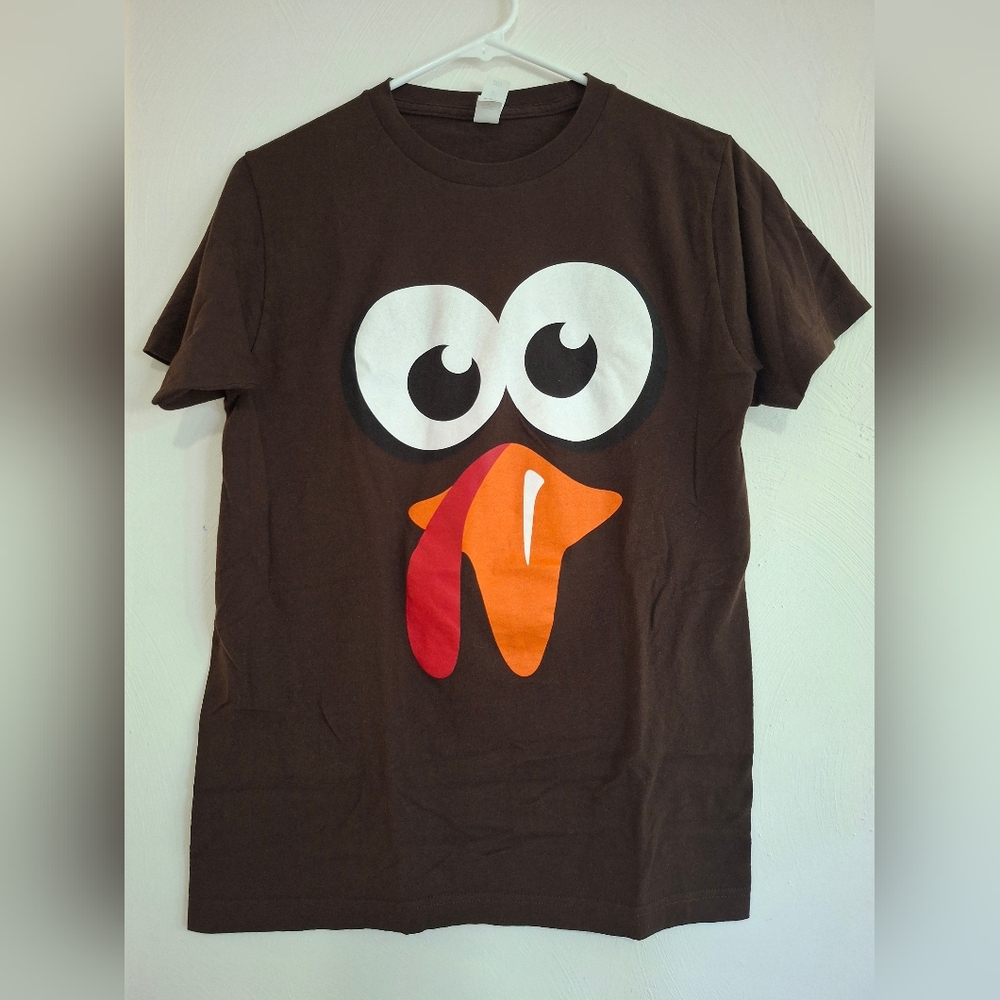 Cotton T-shirt with Turkey Face